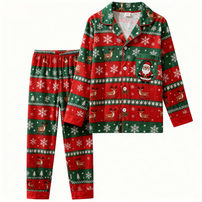 Holiday Family Button-Down Christmas Pajama Set