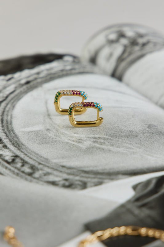 18k Gold Plated Special Talisman Earrings Multi