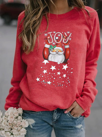 Women's Sweatshirt with Festive Christmas Motif R&B