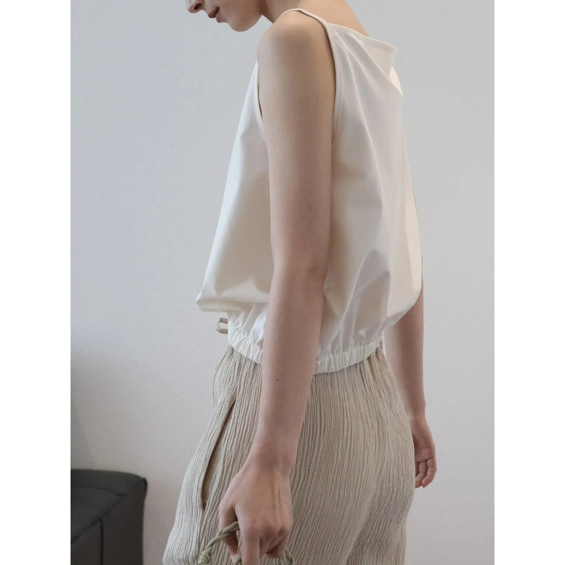 Summer One Line Neck Suspended Tank Cool and Comfortable Top