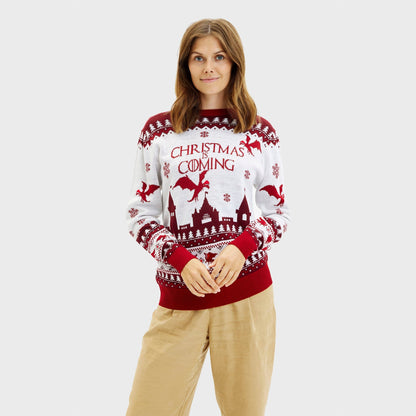 Santa Claus Is Coming Christmas Sweater Women's