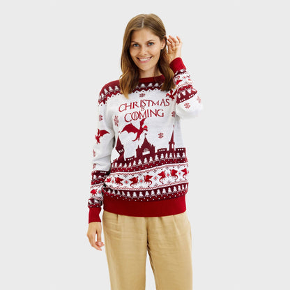Santa Claus Is Coming Christmas Sweater Women's