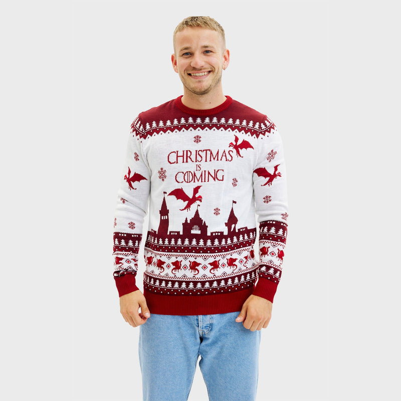 Santa Claus Is Coming Christmas Sweater Men's