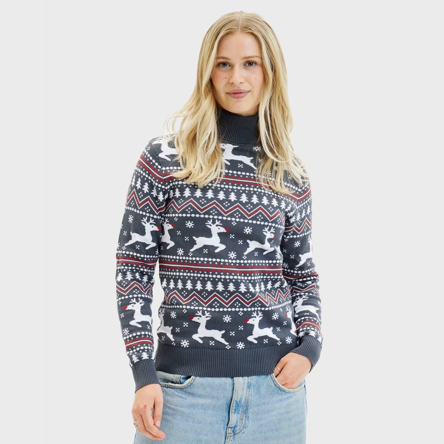 The Stylish High-Neck Christmas Sweater Women's
