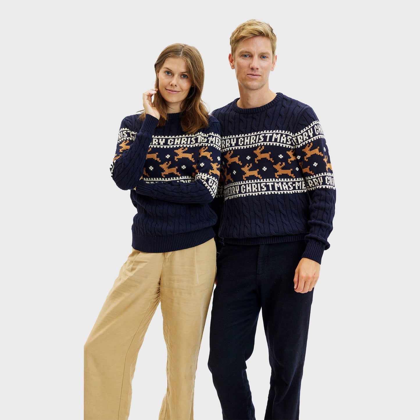 The Elegant Christmas Sweater Blue Women's