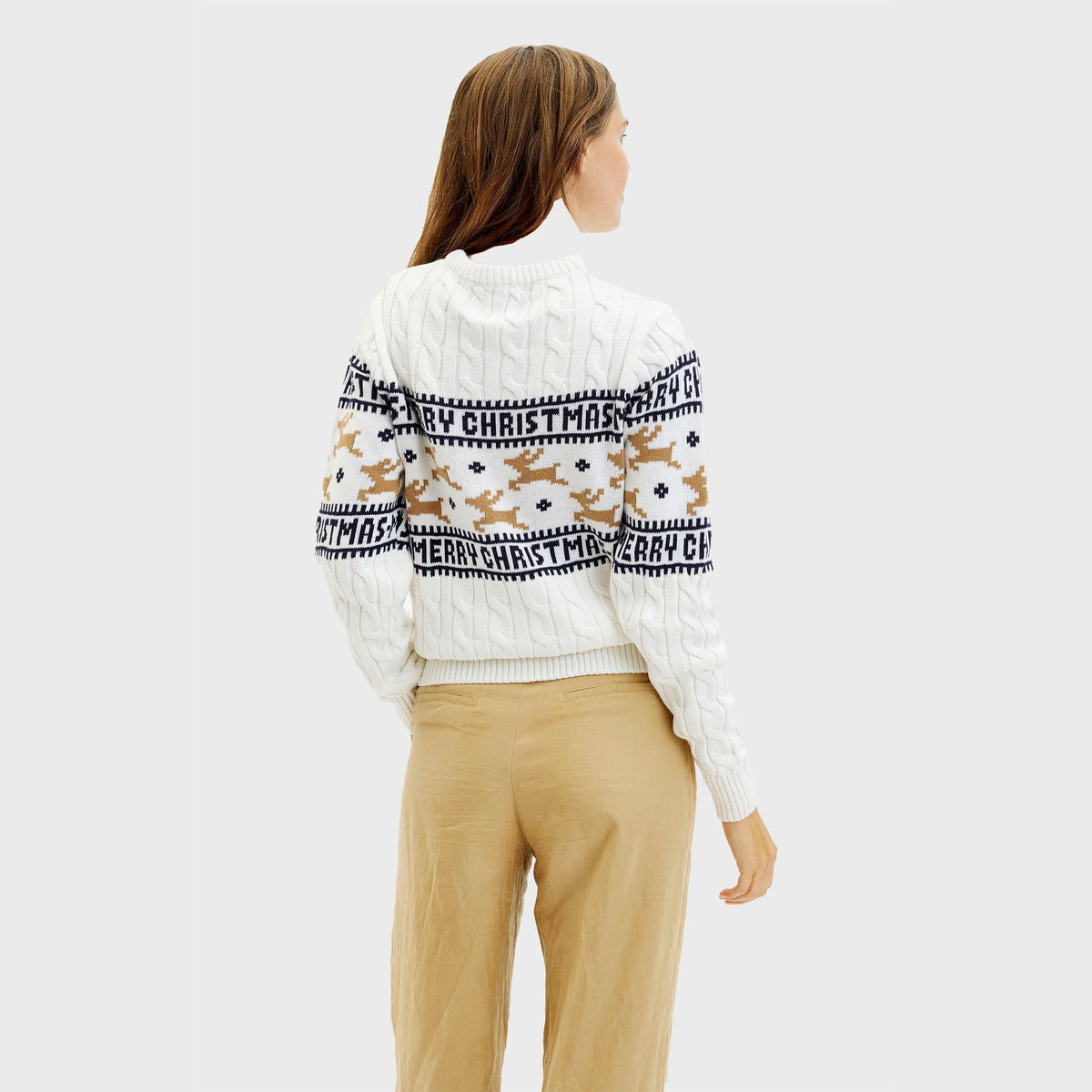 The Elegant Christmas Sweater White Women's