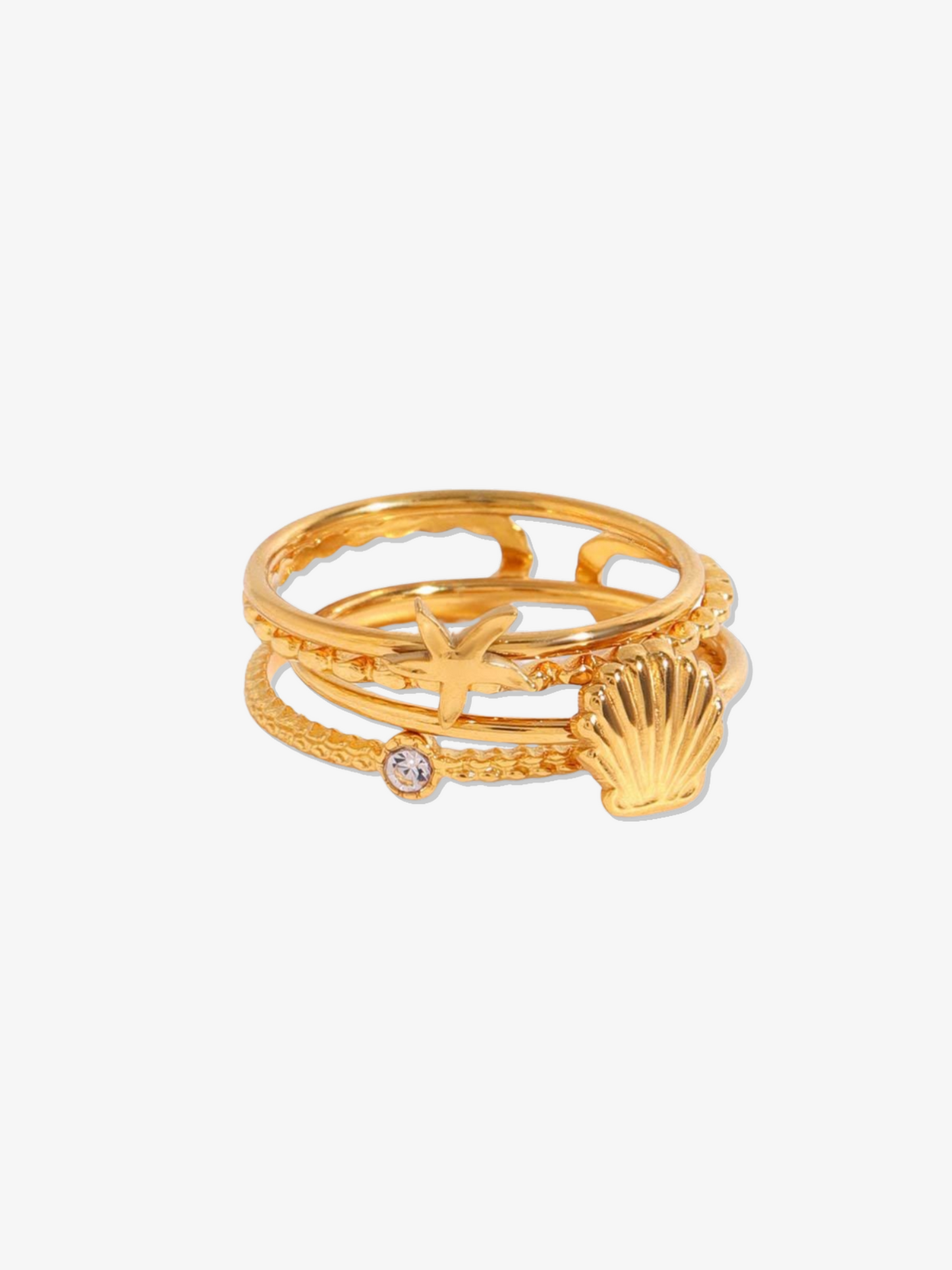 Zircon Crystal Rings Set