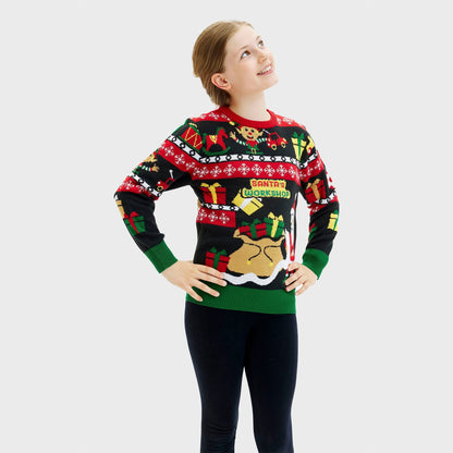 Santa's Workshop Christmas Sweater Kids