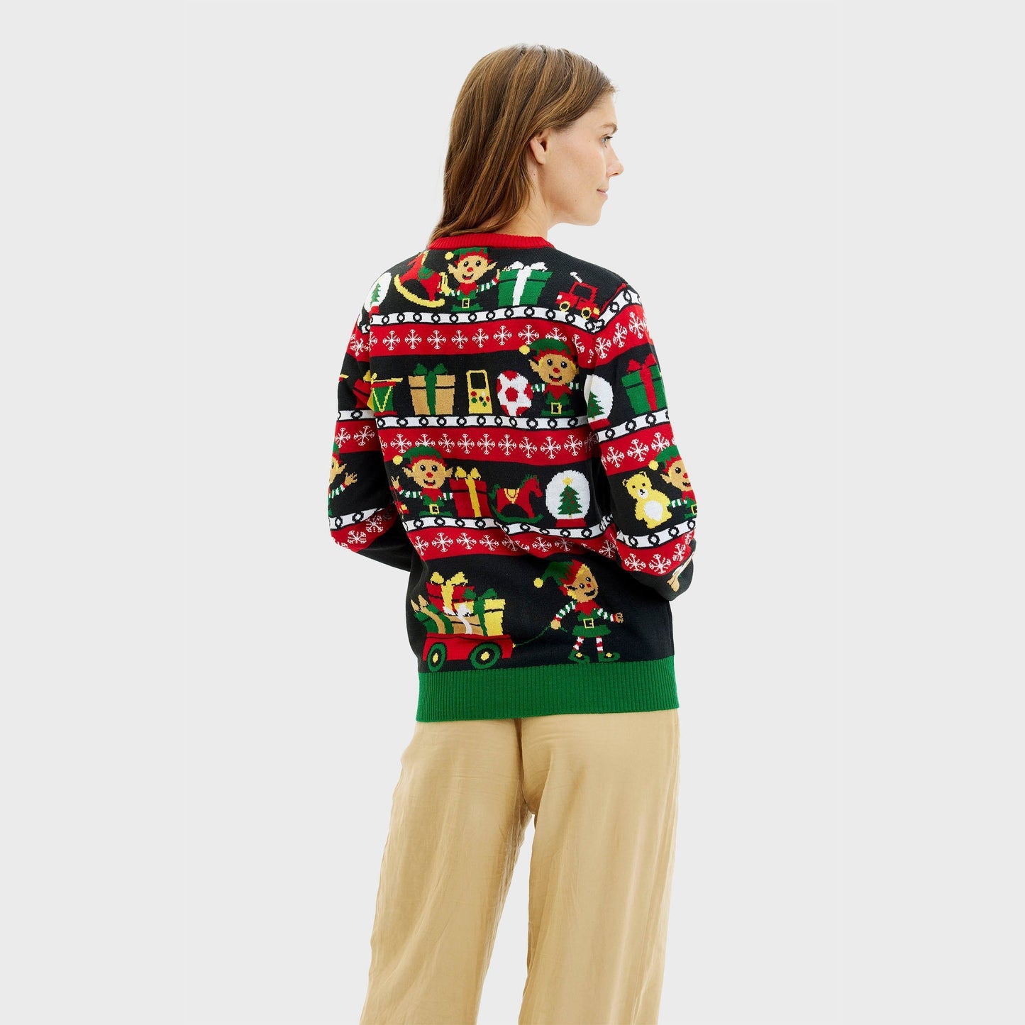 Santa's Workshop Christmas Sweater Women's