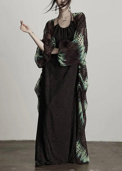 Boutique Green V Neck Nail Bead Silk Cardigans Fall
