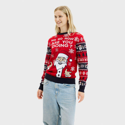Ho Ho How Are You Christmas Sweater Women's