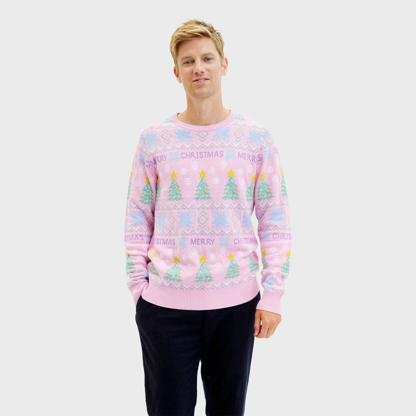 The Pink Christmas Sweater Men's