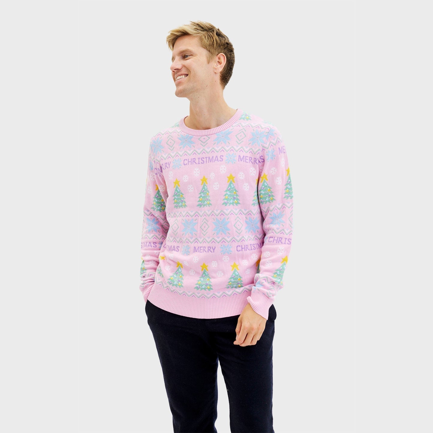 The Pink Christmas Sweater Men's