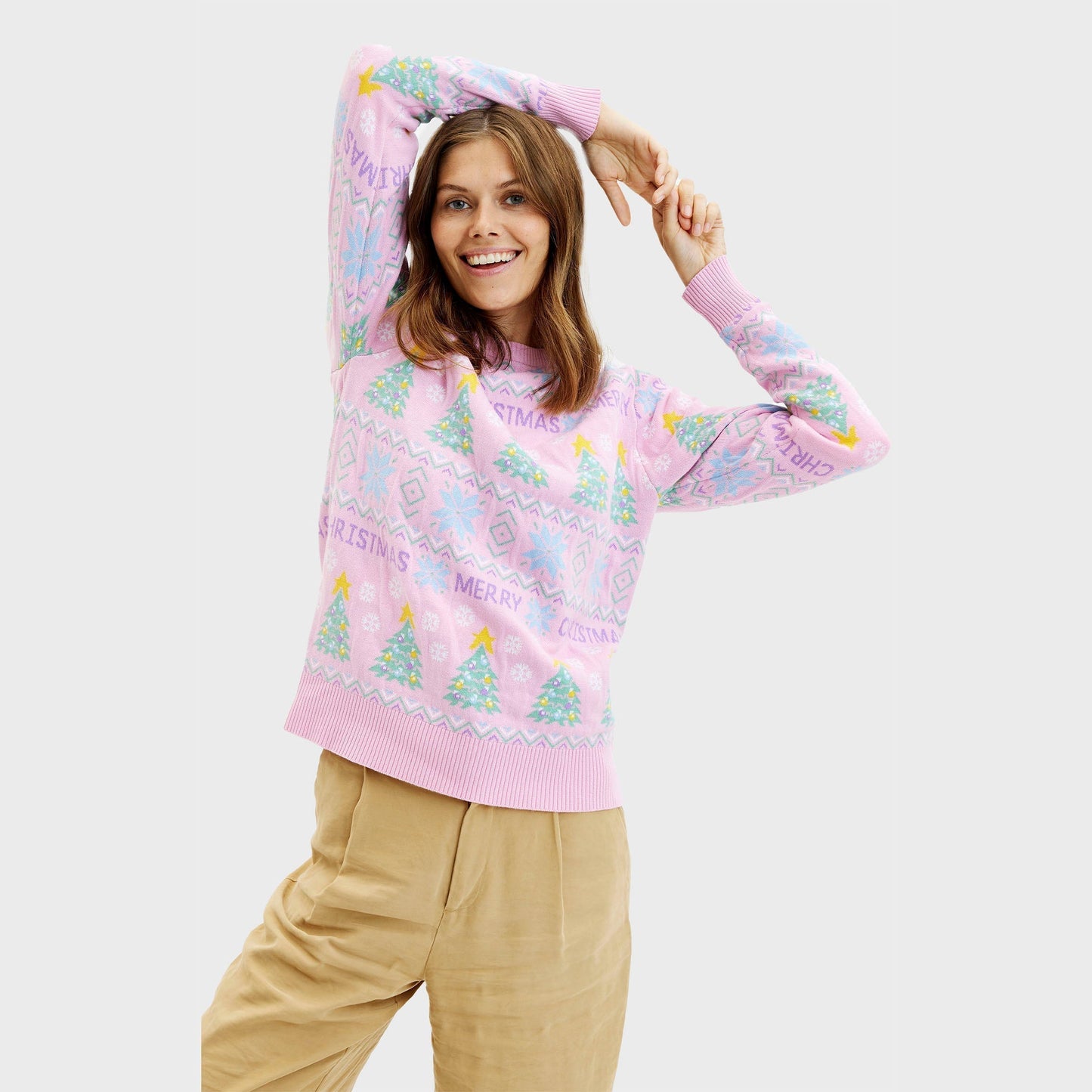 The Pink Christmas Sweater Women's