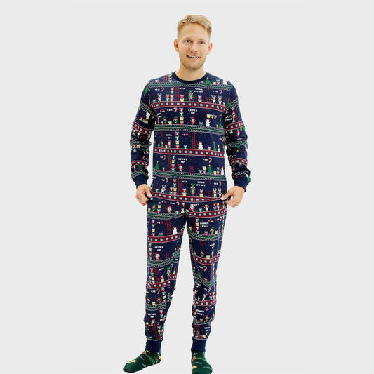 Vintage Gamer Christmas Pajamas Men's