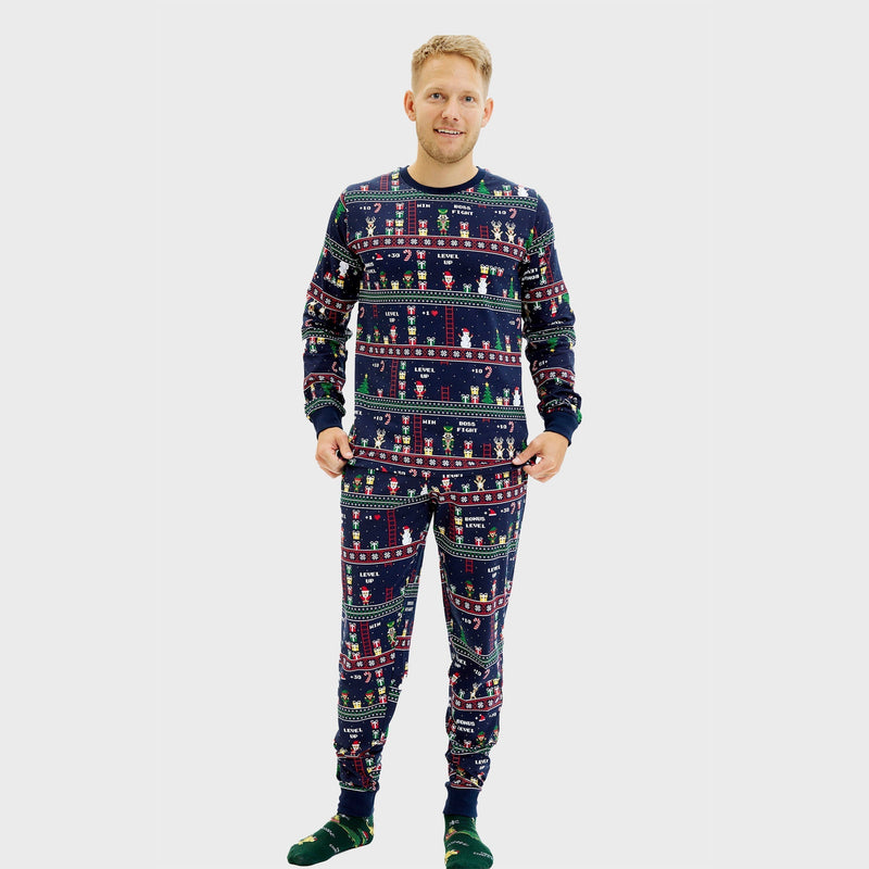 Vintage Gamer Christmas Pajamas Men's