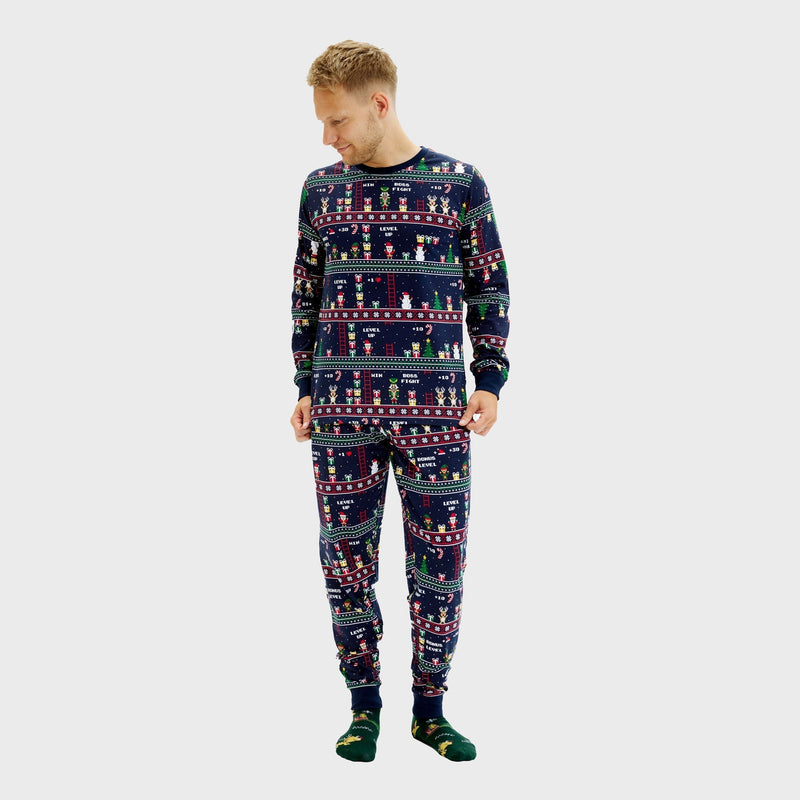 Vintage Gamer Christmas Pajamas Men's