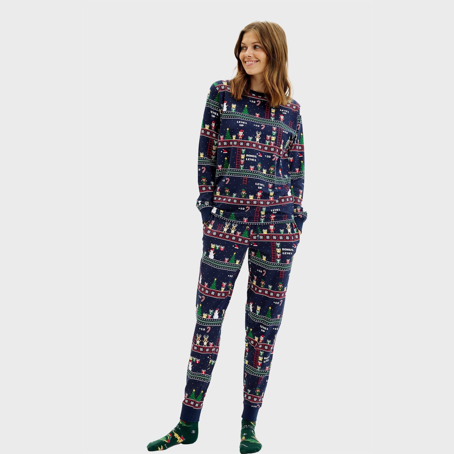 Vintage Gamer Christmas Pajamas Women's
