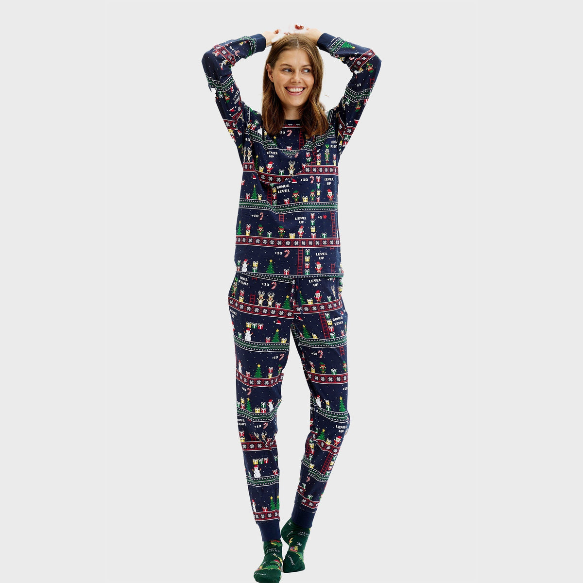 Vintage Gamer Christmas Pajamas Women's