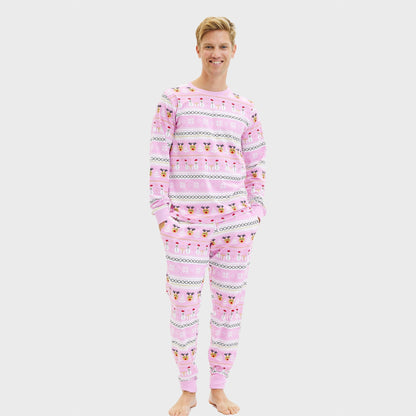 Ultimate Christmas Pajamas Pink Men's
