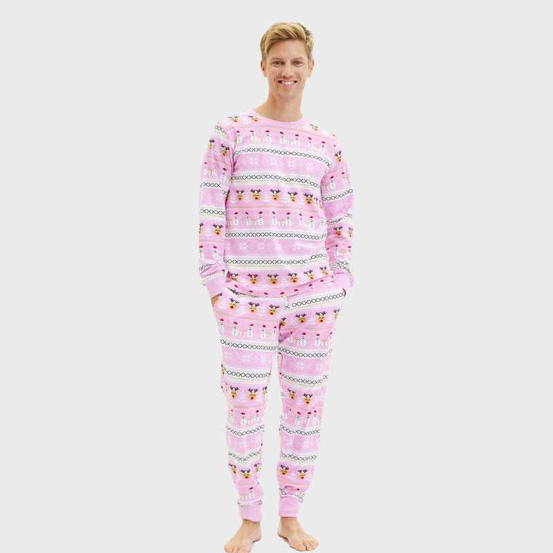 Ultimate Christmas Pajamas Pink Men's