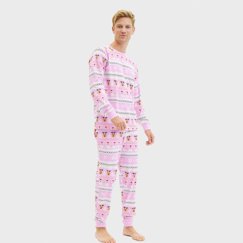 Ultimate Christmas Pajamas Pink Men's