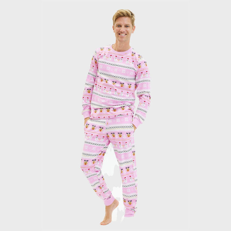 Ultimate Christmas Pajamas Pink Men's