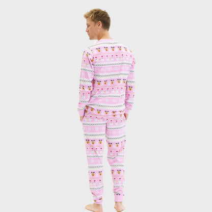 Ultimate Christmas Pajamas Pink Men's