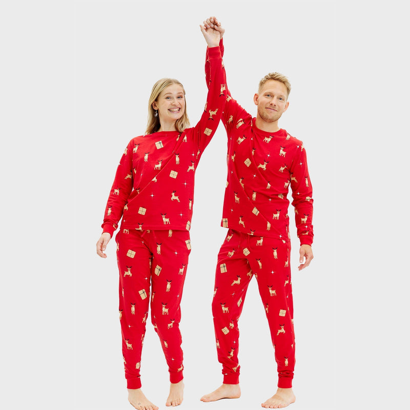Elegant Red Christmas Pajamas Women's