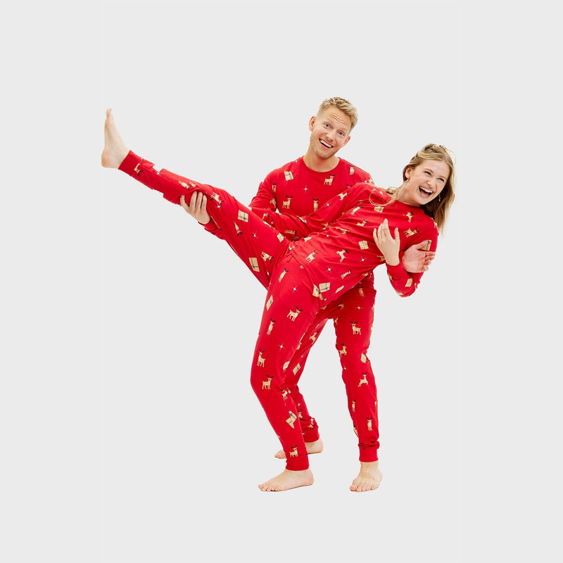 Elegant Red Christmas Pajamas Women's