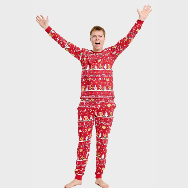 Christmas Cookies Christmas Pajamas Red Men's
