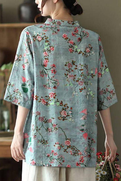 Cotton Linen Irregular Shirt