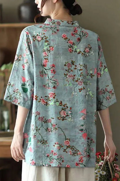 Cotton Linen Irregular Shirt