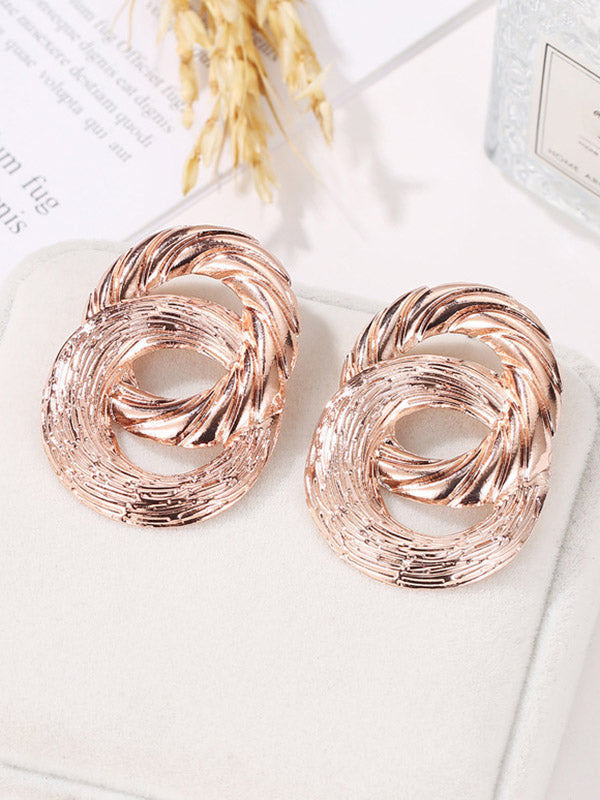 Geometric Hollow Color Drop Earrings