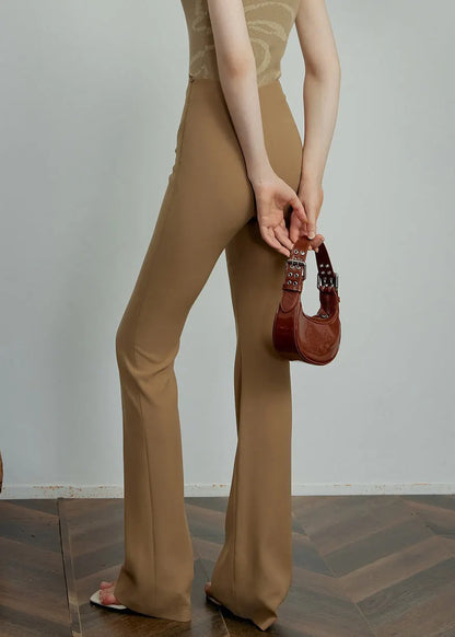 Slim Fit Khaki High Waist Spandex Pants Summer