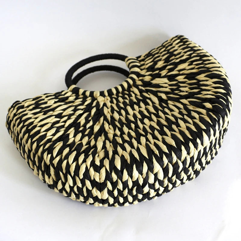 Summer New Trend Handbags Woven Straw Braided Large Towels Party With Top Handle Bag