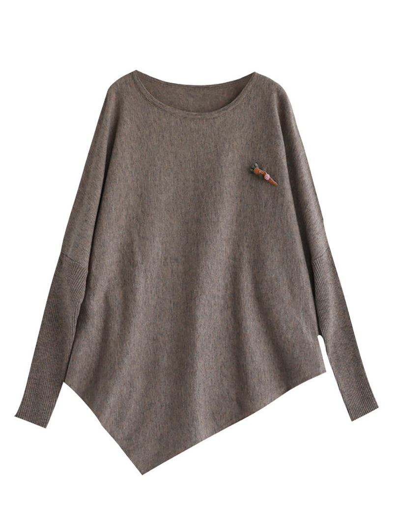 Irregular Hem Loose Sweater