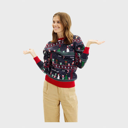 Vintage Gamer Christmas Sweater Women's