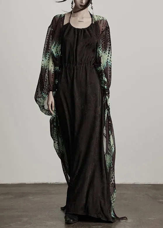 Boutique Green V Neck Nail Bead Silk Cardigans Fall