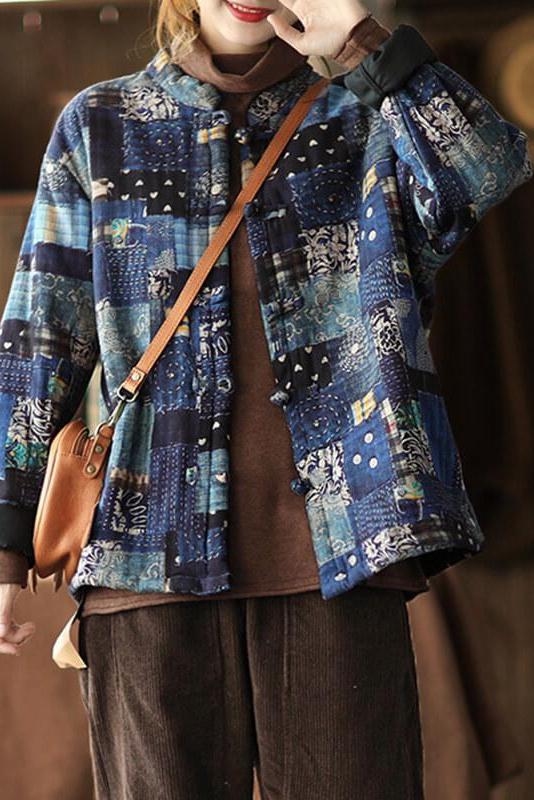 Limited Stock- Retro Thick Warm Print Cotton Coat