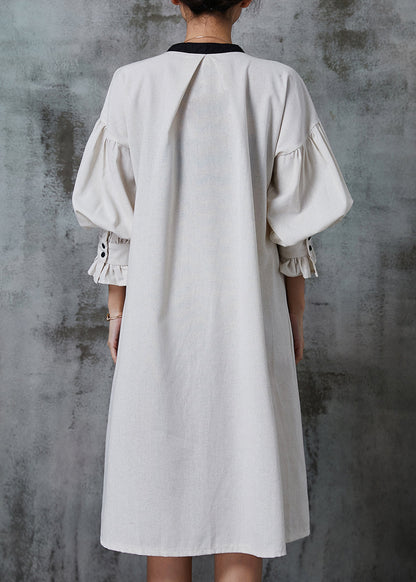 Apricot Silm Fit Cotton Shirt Dress Spring