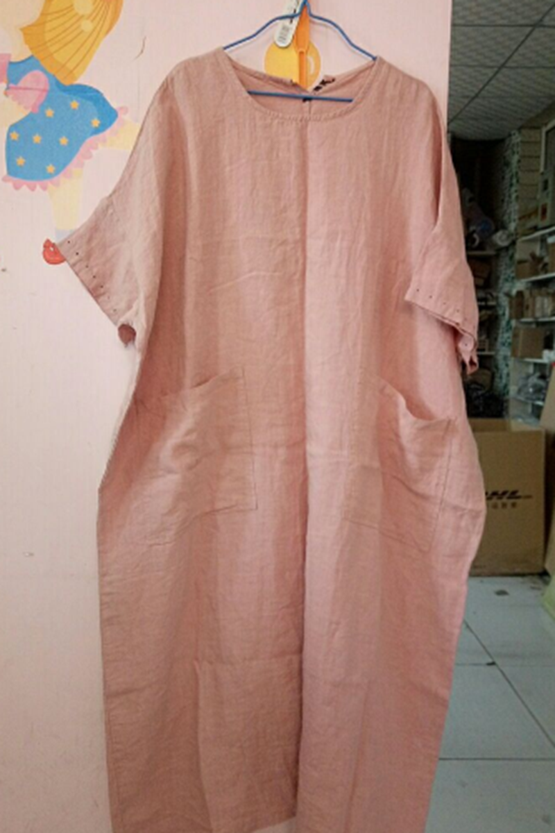 Cotton Linen Maxi Dresses Loose Clothes