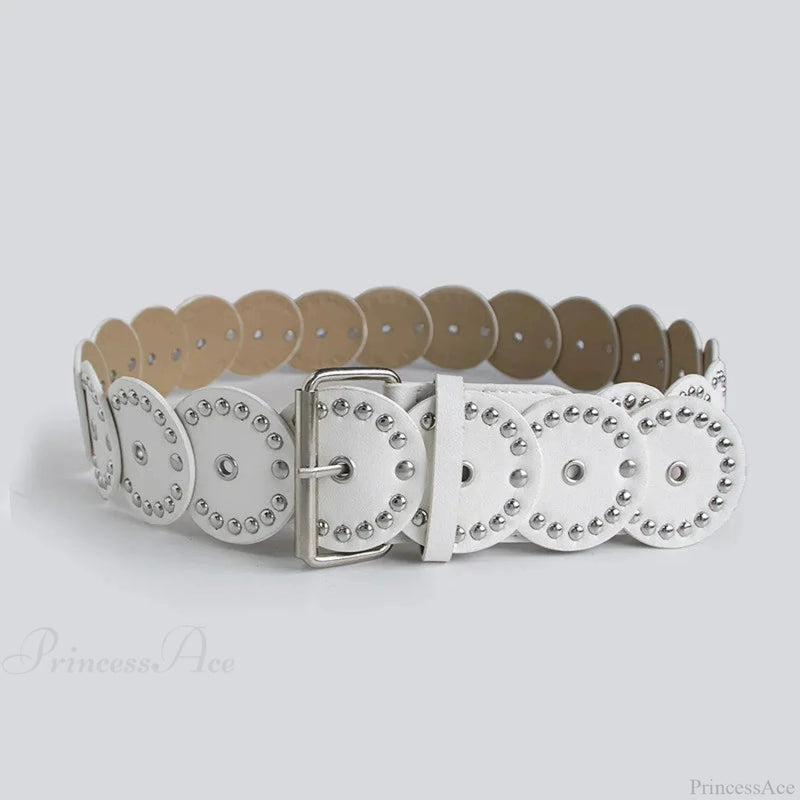 Individual Gothic Circular Rivet Waist Belt