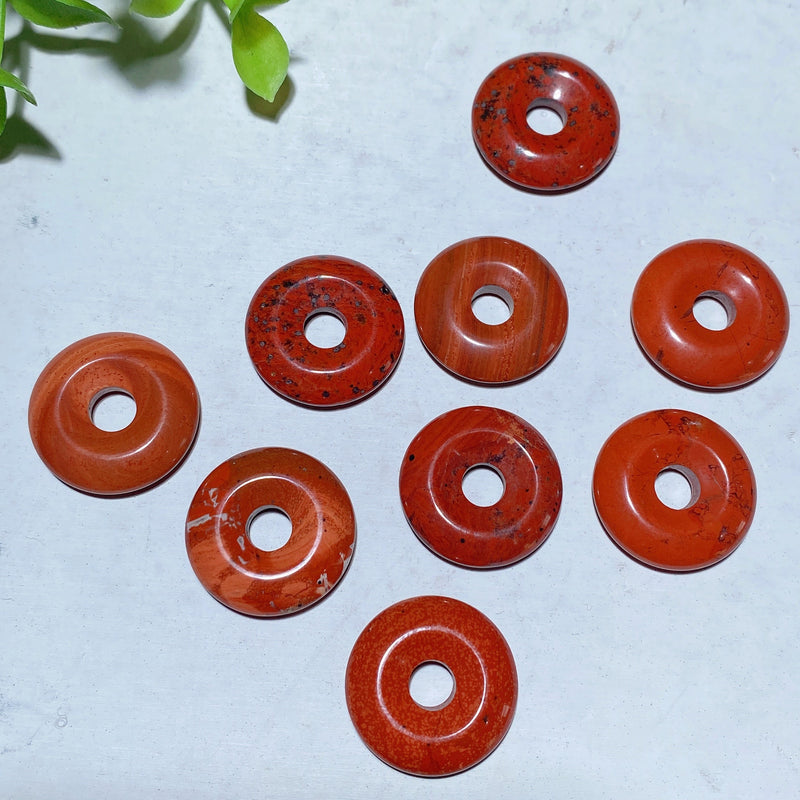 2cm Mixed Crystal Mini Donut Pendant Spiritual Necklace