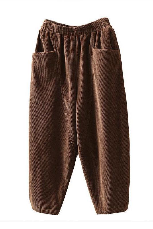Limited Stock- Elastic Waist Corduroy Cotton Handmade Pants