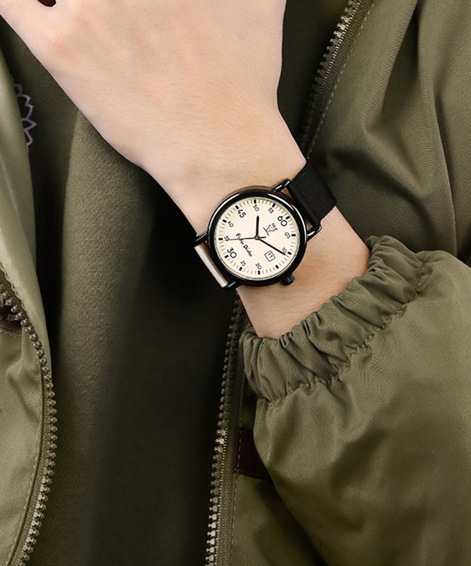 Red Alloy Fabric Quartz Movement Watch