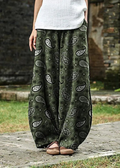Cotton and Linen Chinese Style Ramie Wild Pants Yoga Pants