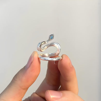 Serpent of Wisdom Transformation Topaz Ring