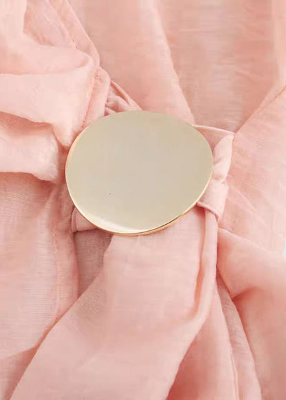 New Pink Peter Pan Collar Cotton Shirt Fall