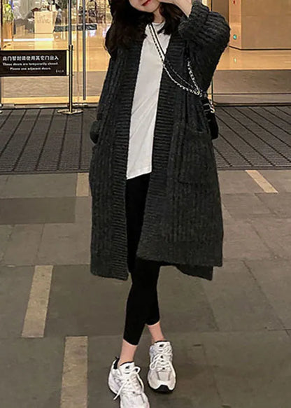 Blue Pockets Knit Cardigan Spring